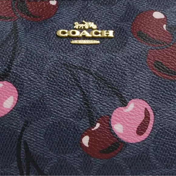 COACH Nolita 19 In Signature Canvas With Cherry Print - Picture 3 of 9